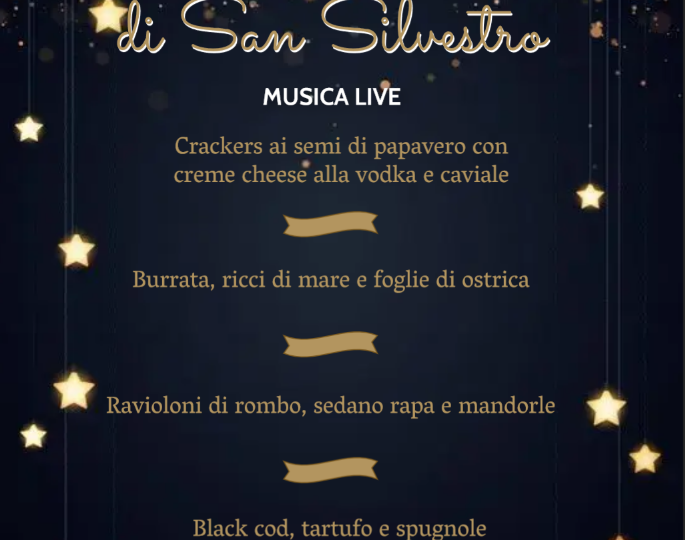 Locandina menù Capodanno 2021