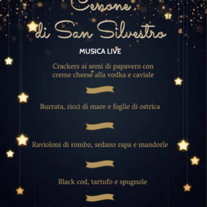 Locandina menù Capodanno 2021