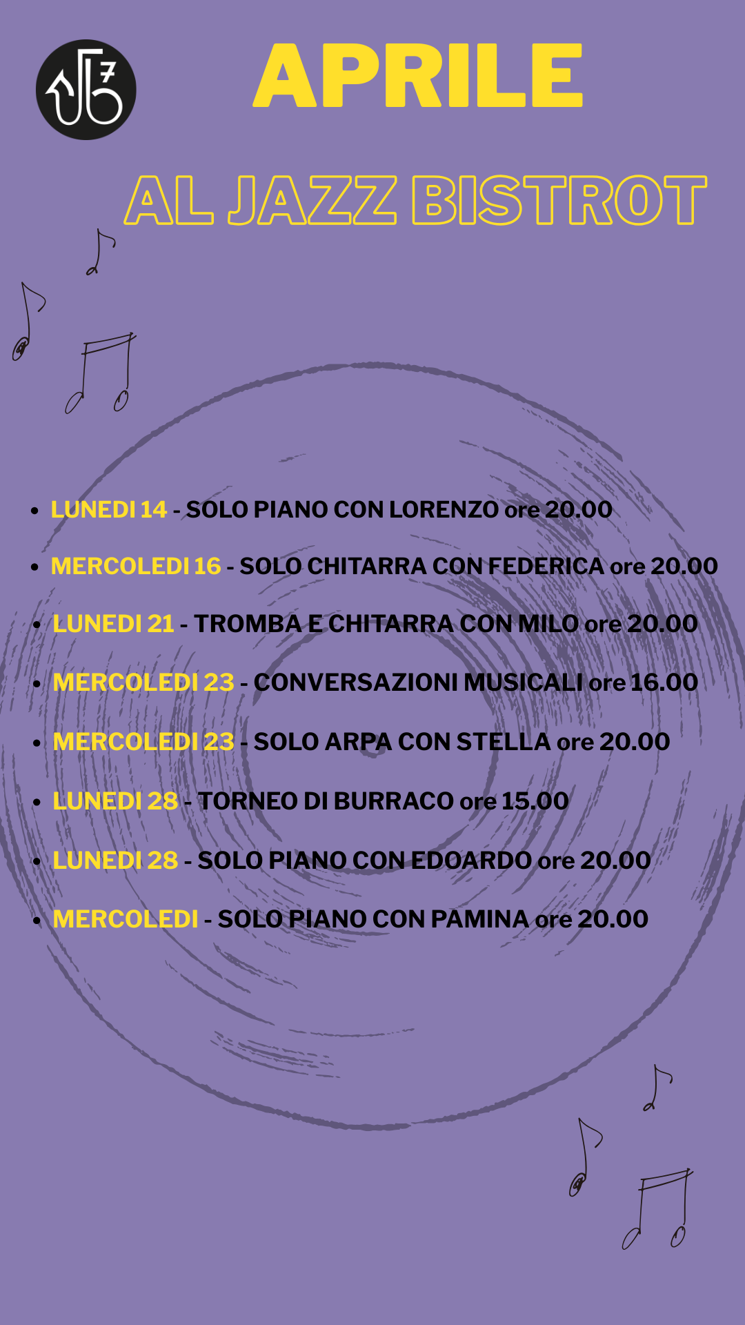 APRILE AL JAZZ BISTROT