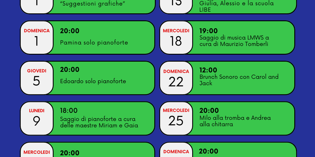 giugno eventi
