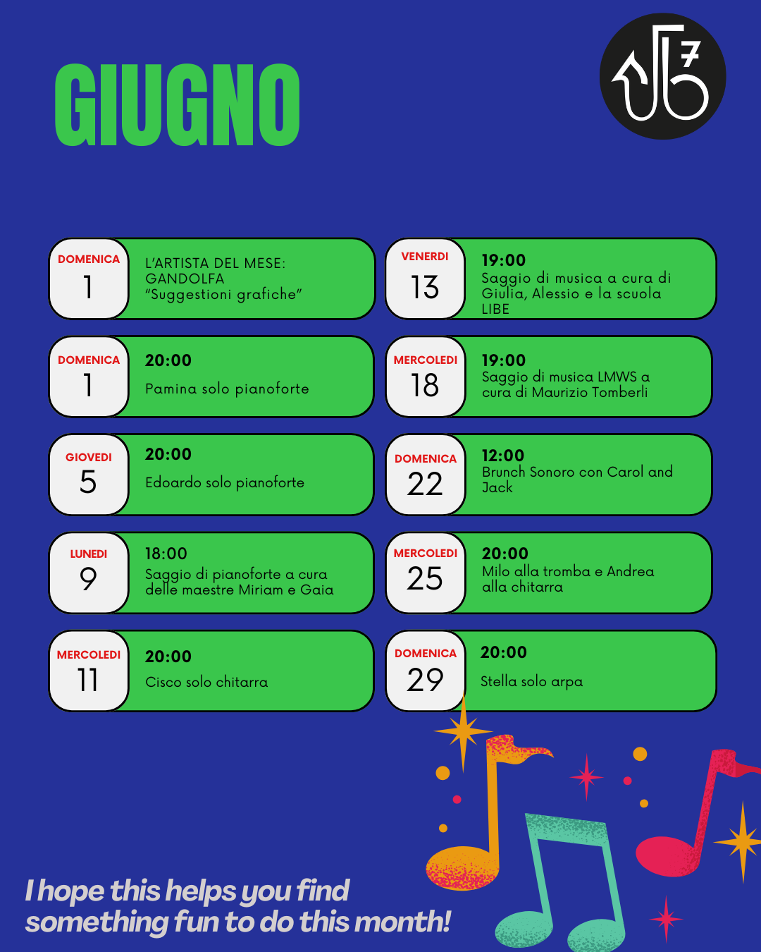 giugno eventi